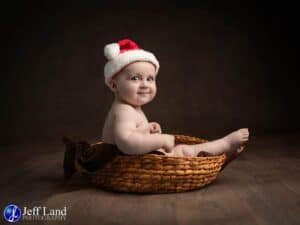 Christmas Baby Portrait, Photographer. Stratford upon Avon, Warwickshire